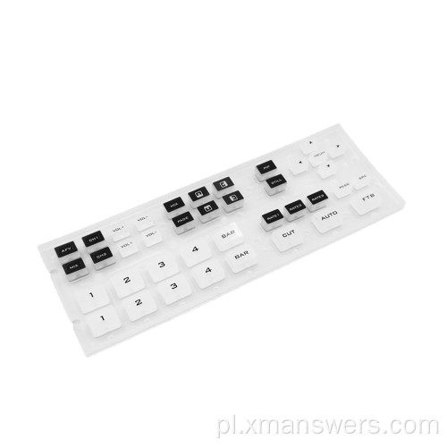 Niestandardowe przewodzące gumowe przyciski klawiatury dla elektroniki